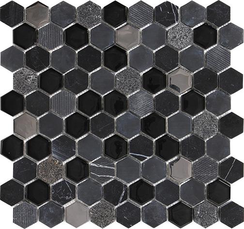 crni hexogon mozaik